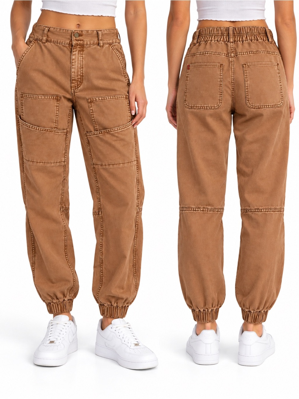 BDG Urban Outfitters XS Brown Utility Cargo Jogger Pants NWOT